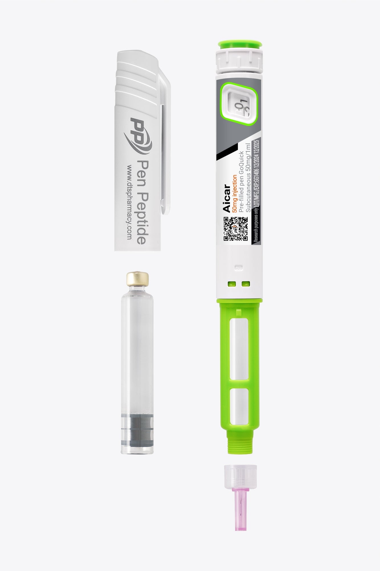 AICAR საინექციო კალმის ფორმაში კანქვეშა ადმინისტრაციისთვის