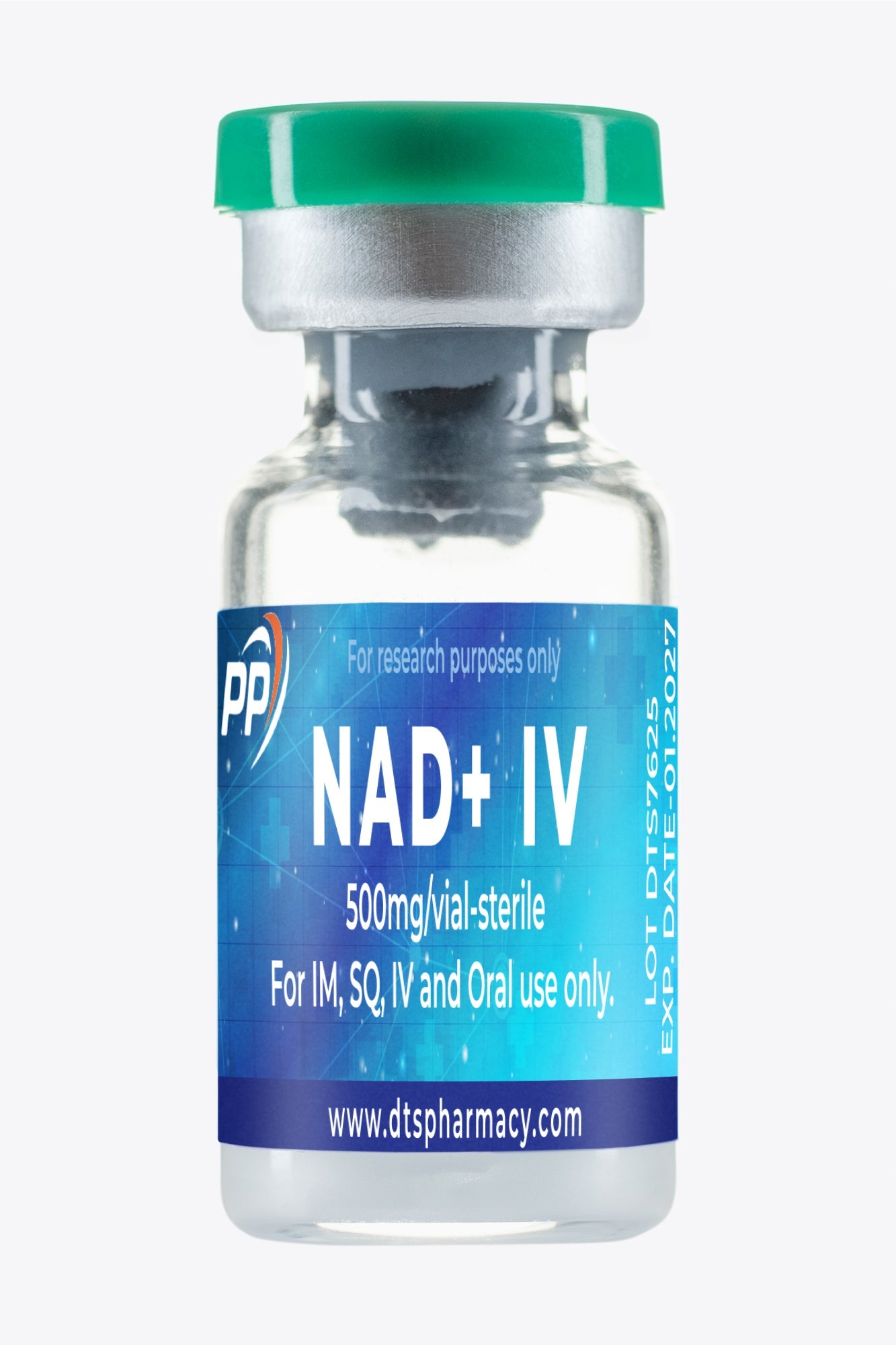 NAD+ IV 500 მგ საინექციო ფლაკონი კანქვეშა, ინტრავენური და ინტრამუსკულური ადმინისტრაციისთვის